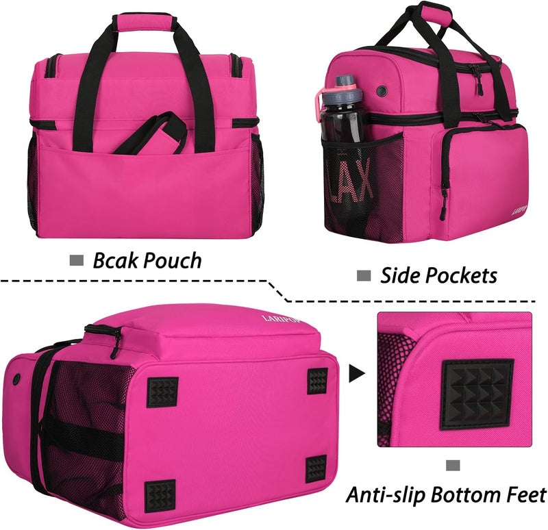 LARIPOP 2 Ball Bowling Bag, Double Bowling Ball Bag with Dual Padded Holder & Shoe Compartment- Fits Shoes Up to Mens Size 16 - Image 4